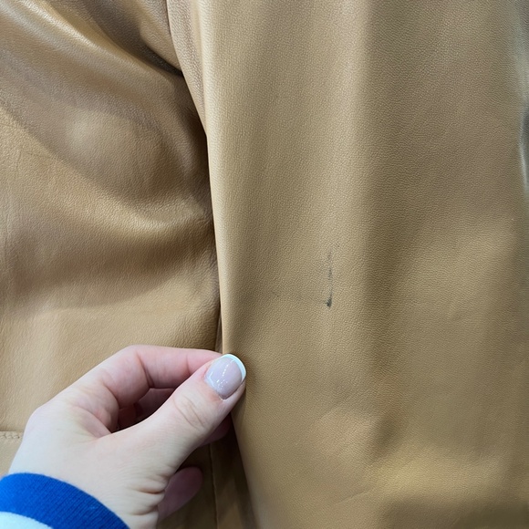 $1550 Remy Brown Camel Leather Short Moto Jacket size Medium - Picture 11 of 15